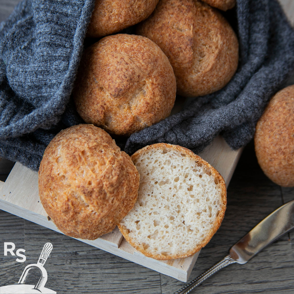 Artisan Rolls glutenfree, top 9 allergen free Rustic Scoop™