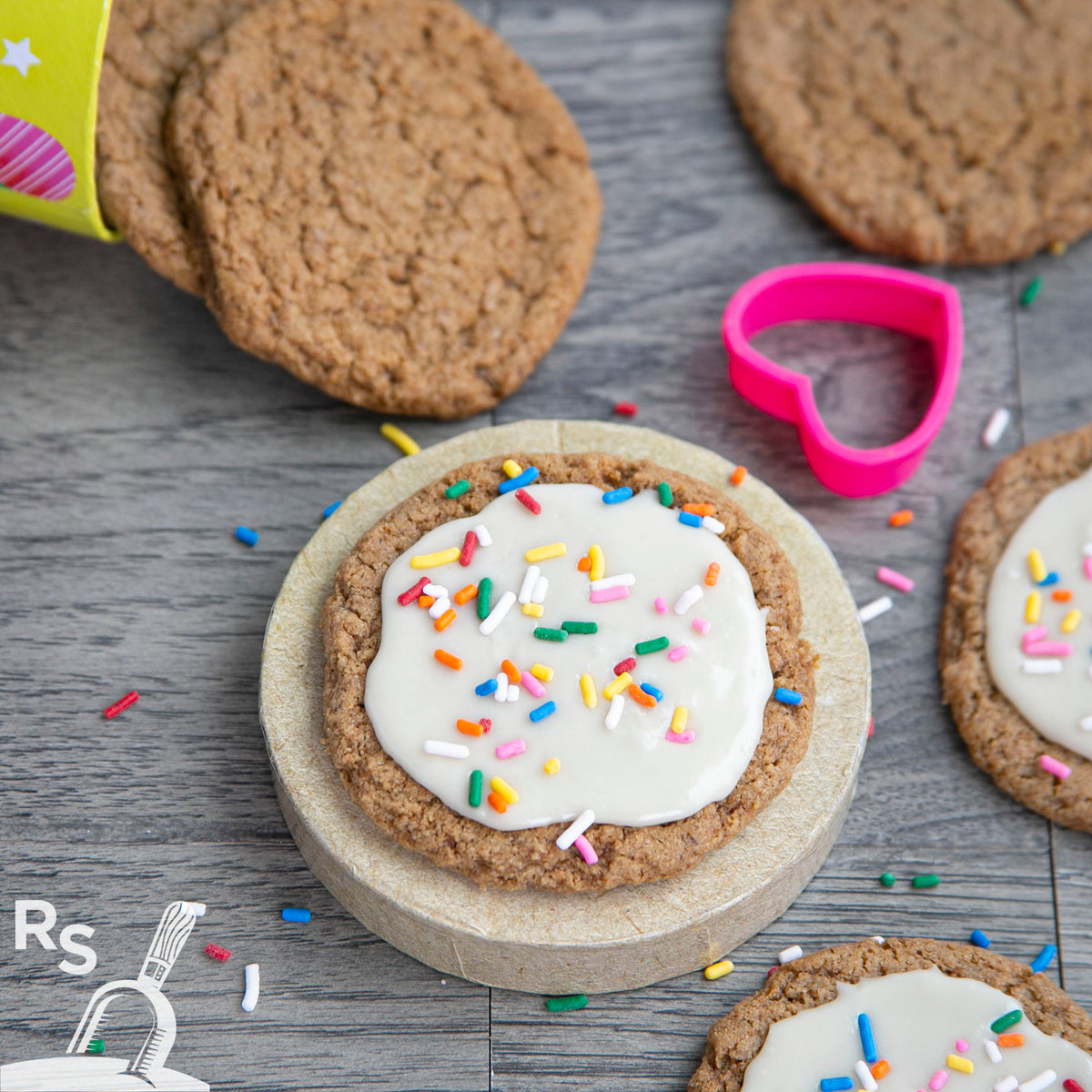 Glazed Confetti Cookies glutenfree, top 8 allergen free Rustic Scoop™
