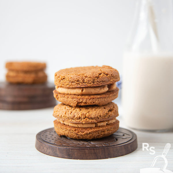 “Peanut Butter” Sandwich Cookies- gluten-free, top 8 allergen free