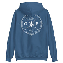 Load image into Gallery viewer, GF Compass- white text Hoodie