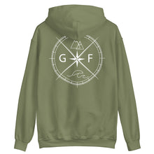 Load image into Gallery viewer, GF Compass- white text Hoodie