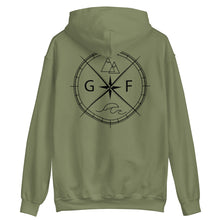 Load image into Gallery viewer, GF Compass- black text Hoodie