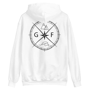 GF Compass- black text Hoodie