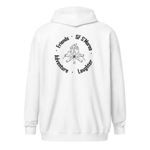 GF S'Mores- black text zip hoodie