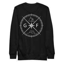 Load image into Gallery viewer, GF Compass- white text Sweatshirt