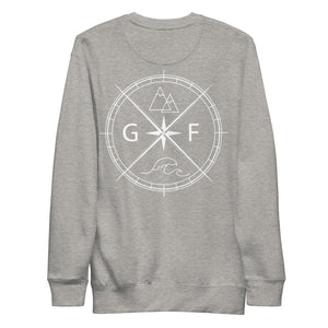 GF Compass- white text Sweatshirt