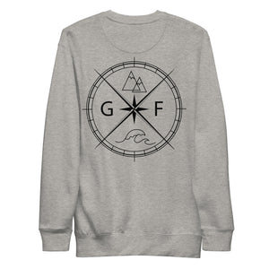 GF Compass- black text Sweatshirt