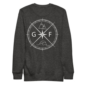 GF Compass- white text Sweatshirt