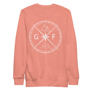 GF Compass- white text Sweatshirt