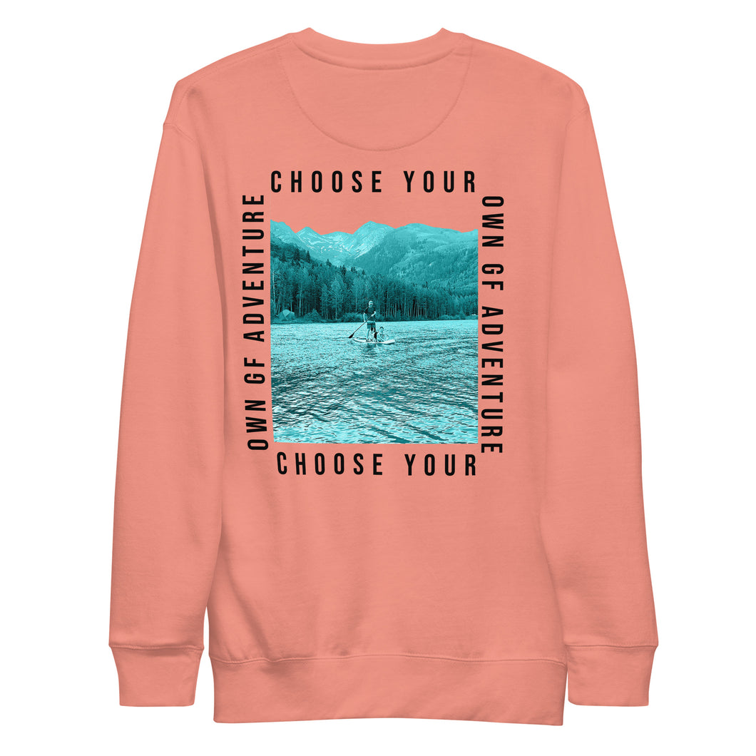 Choose Your Own Adventure- black text Sweatshirt